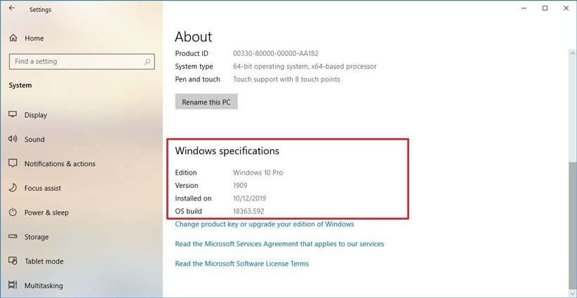 یافتن مشخصات کامپیوتر در ویندوز10 با بهره‌گیری از بخش تنظیمات