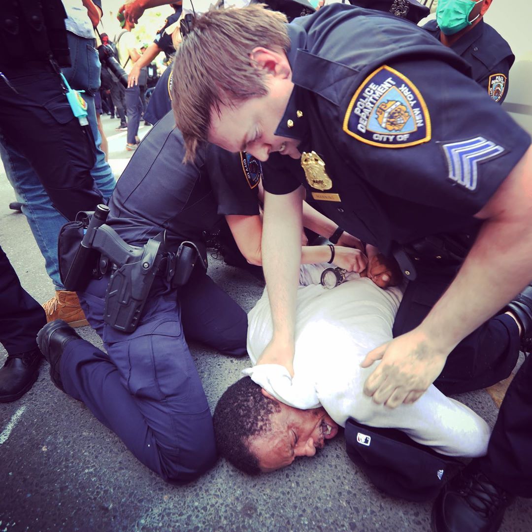دستگیری و بازداشت معترضان ضدنژادپرستی توسط پلیس آمریکا در منهتن - منبع: USA TODAY